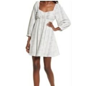 Open Edit Stripped Cotton Lined Dress size M